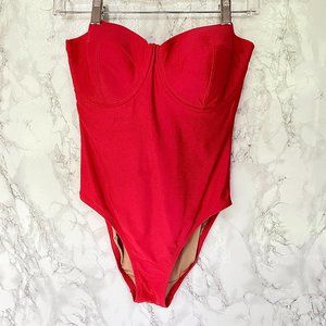 J Crew Red One Piece Swimsuit DD Cup 6